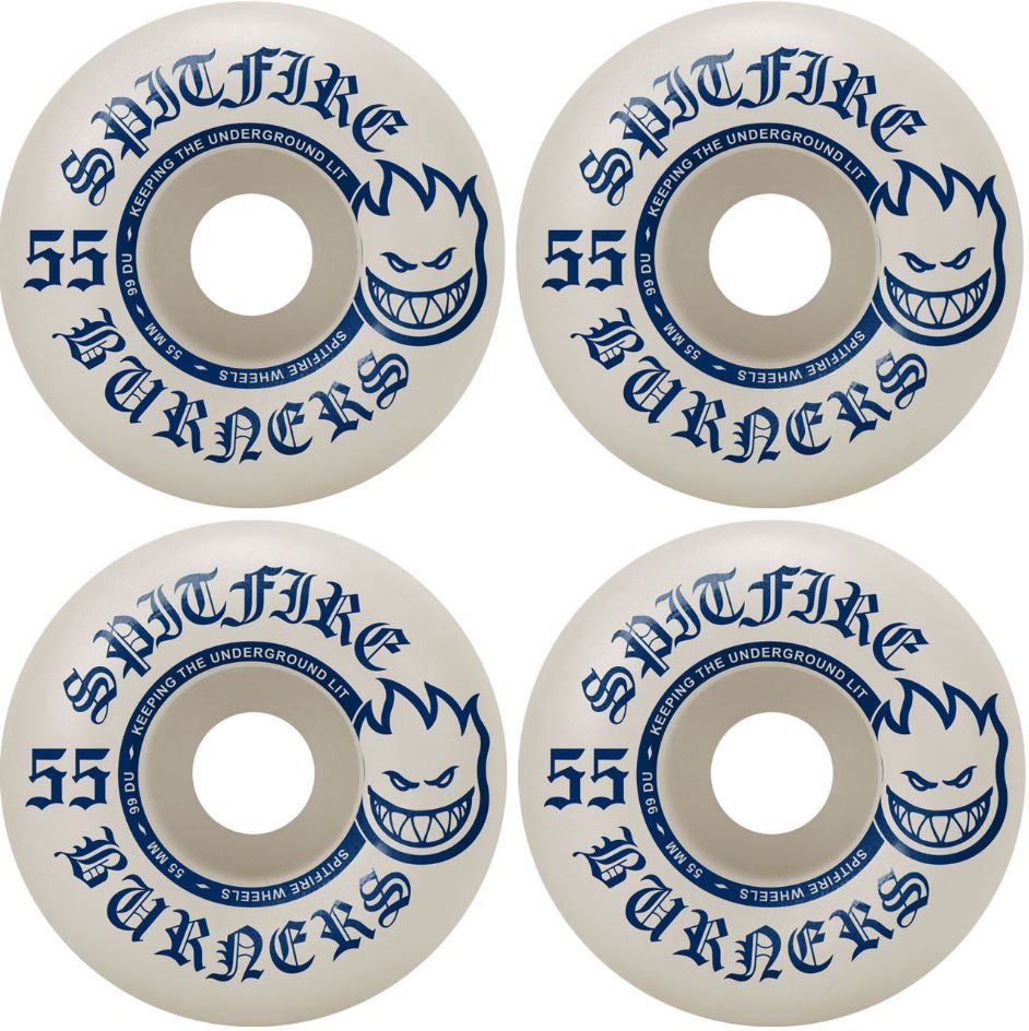 Spitfire Wheels 55mm 99a Bighead Shape White/Blue Precision