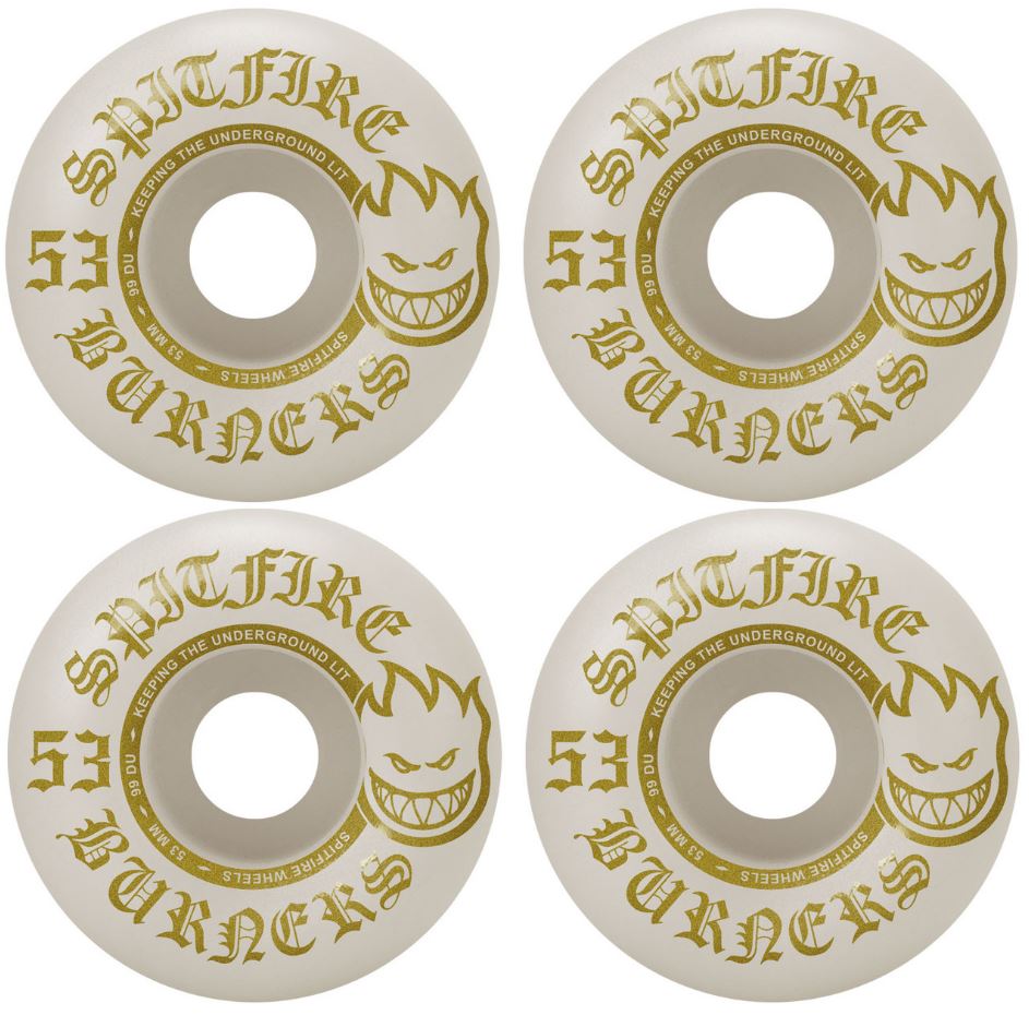 Skateboard Wheels With Hybrid Ceramic Bearings Bighead 53Mm White 99A