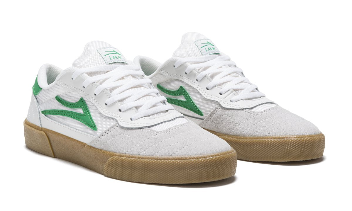 Lakai Cambridge White/Grass/Gum Suede – Precision Skateshop