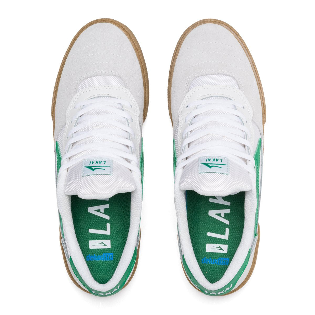 Lakai Cambridge White/Grass/Gum Suede – Precision Skateshop