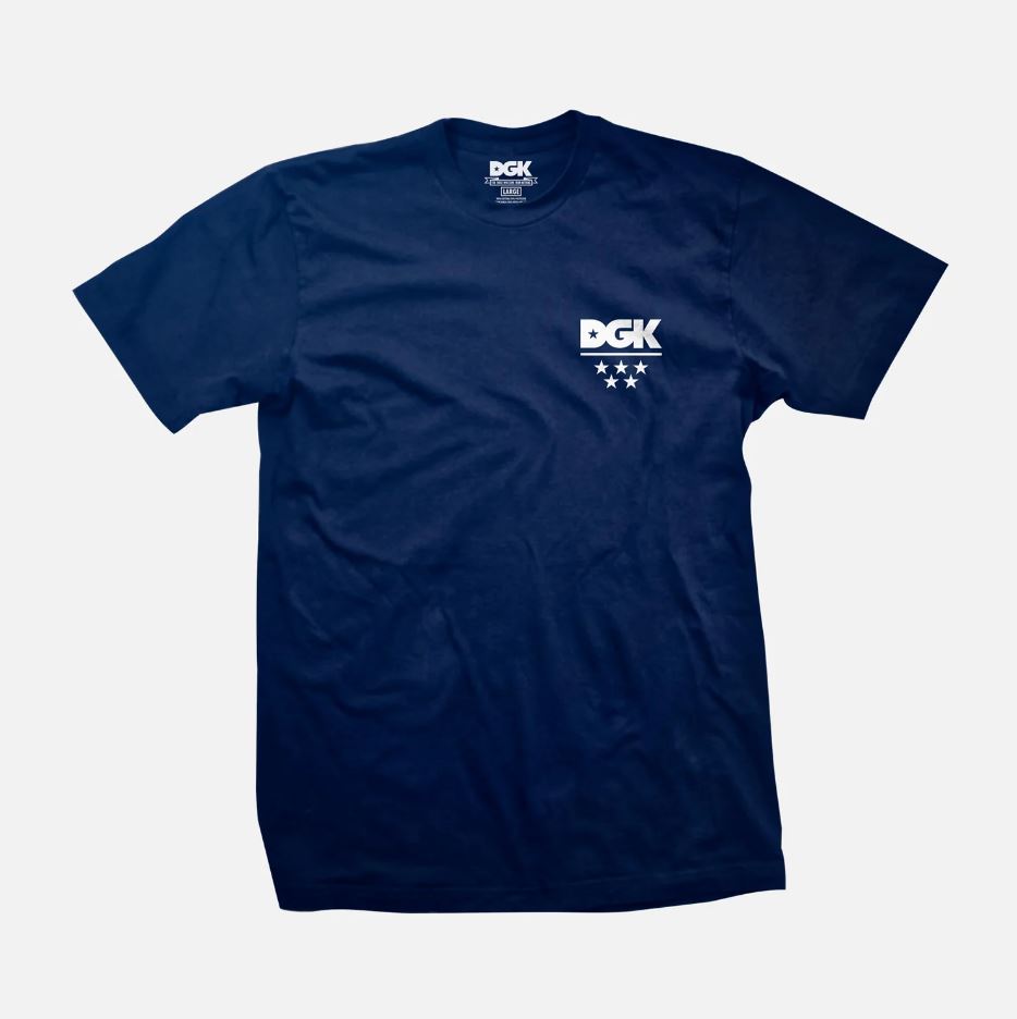 DGK Tee All Star Mini Logo Navy Precision