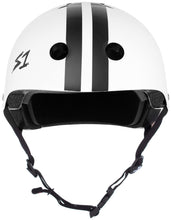Load image into Gallery viewer, S-One Helmet Lifer White w/ Black Stripes