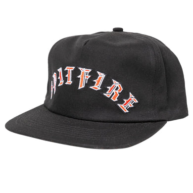 Spitfire Hat Old E Arch Snap Black Red