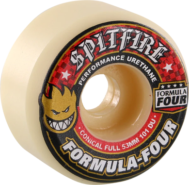 Spitfire Wheels 53mm Formula4 Conical Full Natural/Red 101a