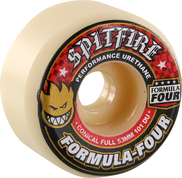Spitfire Wheels 53mm Formula4 Conical Full Natural/Red 101a