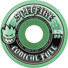 Load image into Gallery viewer, Spitfire Wheels F4 52mm 99a Conical Full Teal