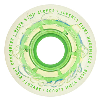Ricta wheels 57mm Clear Splatter Clouds Camo Green 78a