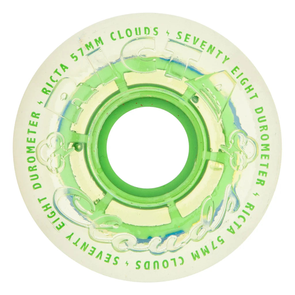 Ricta wheels 57mm Clear Splatter Clouds Camo Green 78a