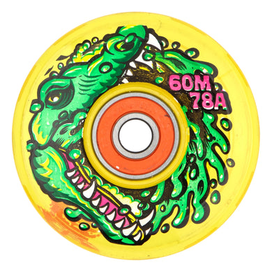 Slime Ball Wheels 60mm Swamp Spew Light Ups OG Slime Yellow