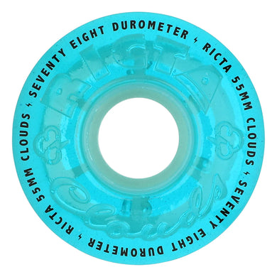 Ricta wheels 55mm Clouds Transparent Blue GITD 78a