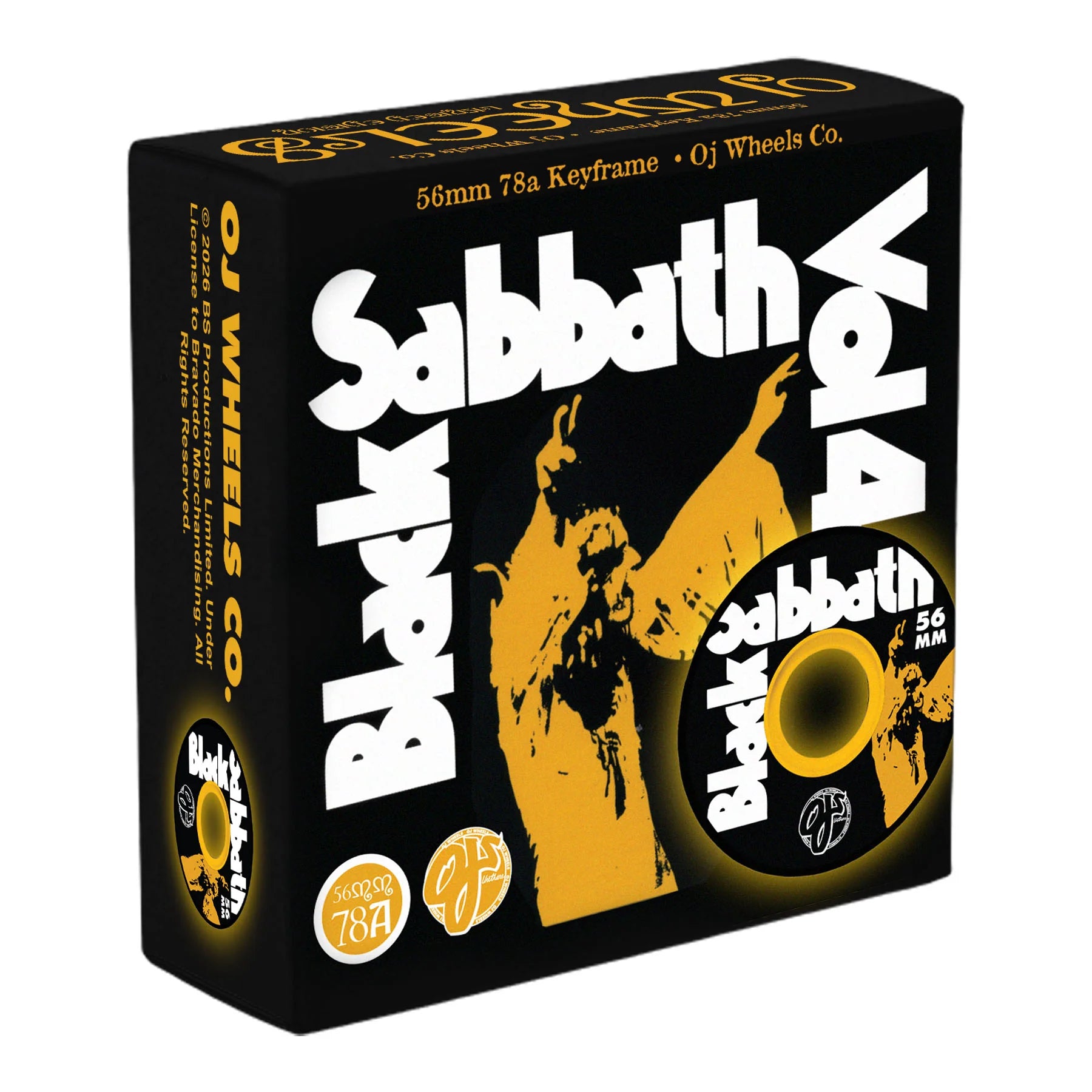 OJ Wheels 56mm 78A Black Sabbath Vol 4 Keyframe Black – Precision