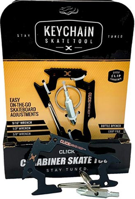 Click Carabiner Keychain Skate Tool Black
