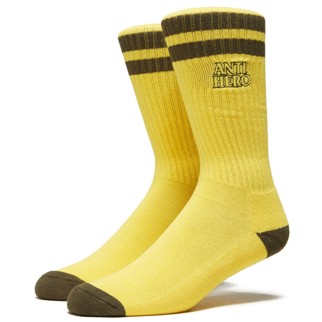 Anti Hero Socks BLKHERO Outline Yellow