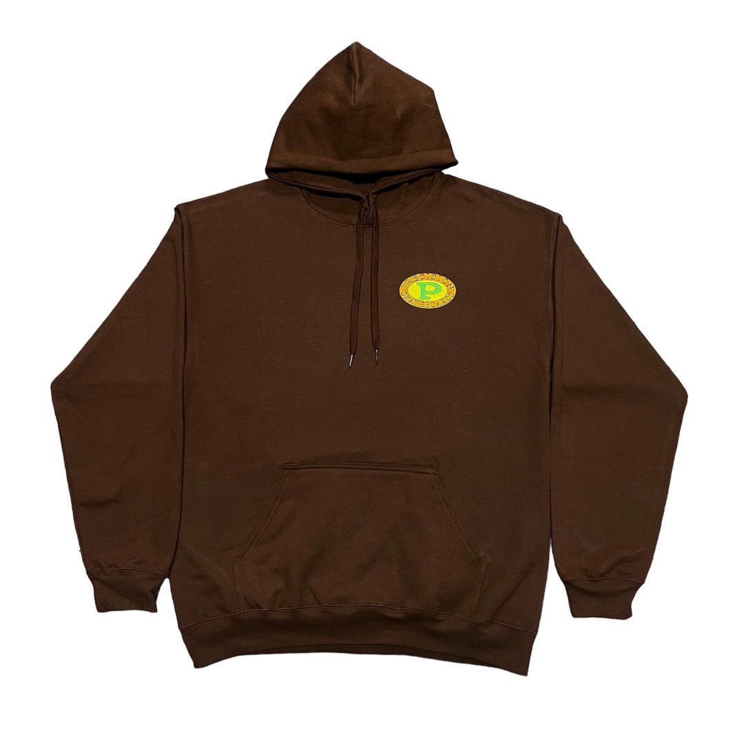 Precision Hoodie Brown Classic Oval Logo