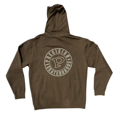 Precision Hoodie Circle Logo Brown