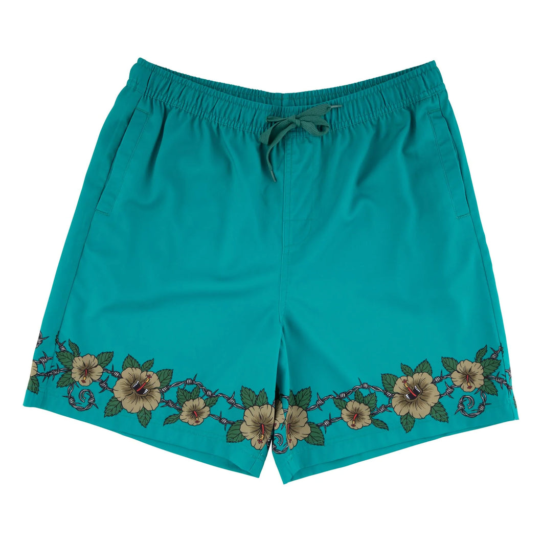 Santa Cruz Shorts Screaming Cabana Pull On Tropic Teal