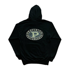 Precision Hoodie Black Classic Oval Logo