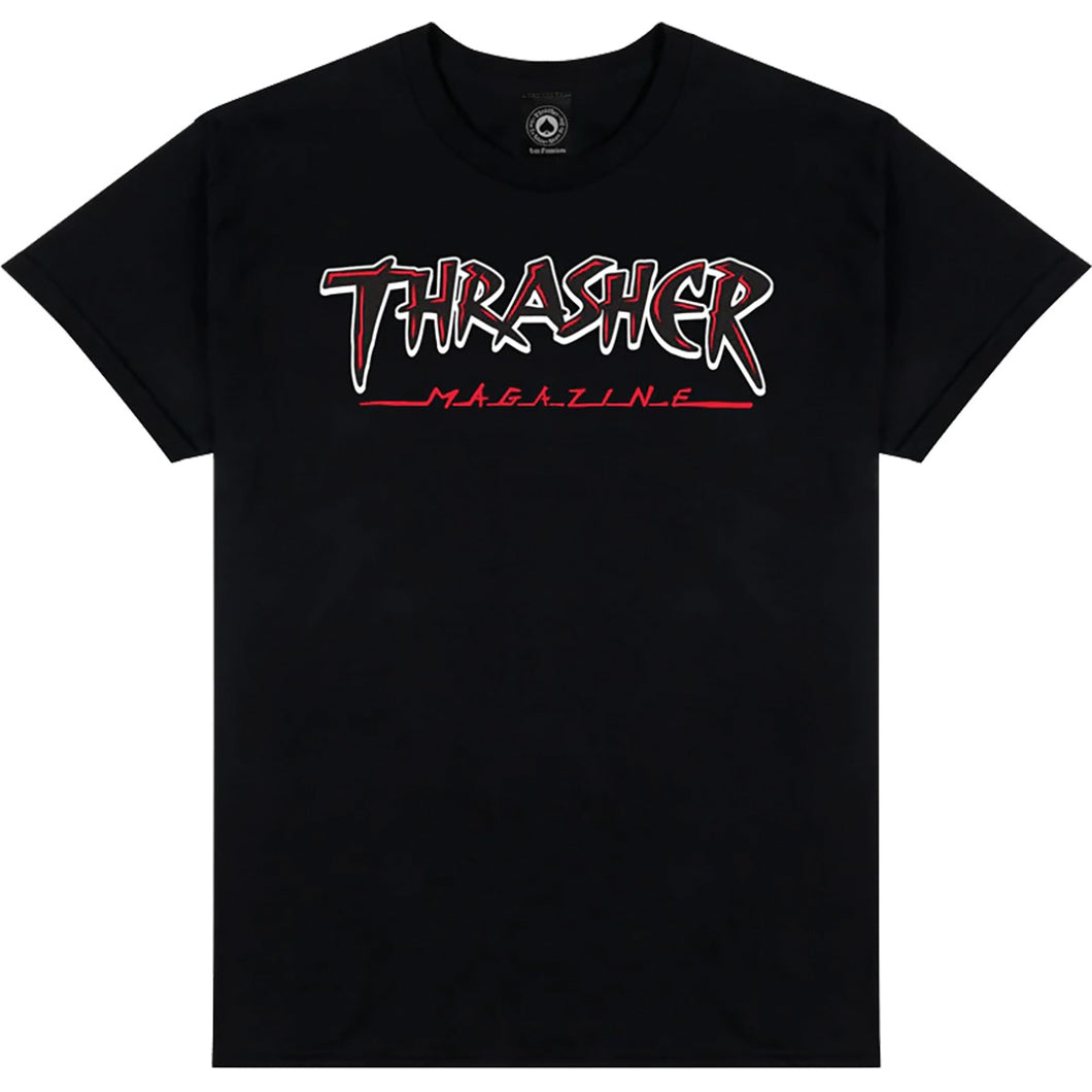 Thrasher Tee Slash Black