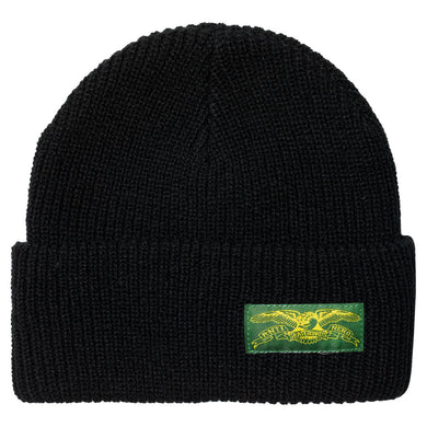Anti Hero Beanie Eagle Label Black Green Yellow