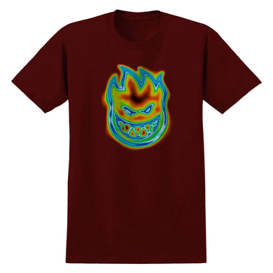 Spitfire Tee RadioActive Big Head Burgundy