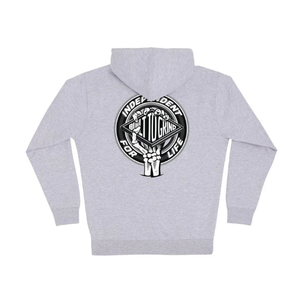 Independent Hoodie For Life Clutch Grey Youth