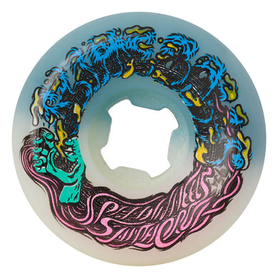 Slime Ball Wheels 54mm Hairballs 50-50 White Teal 95a