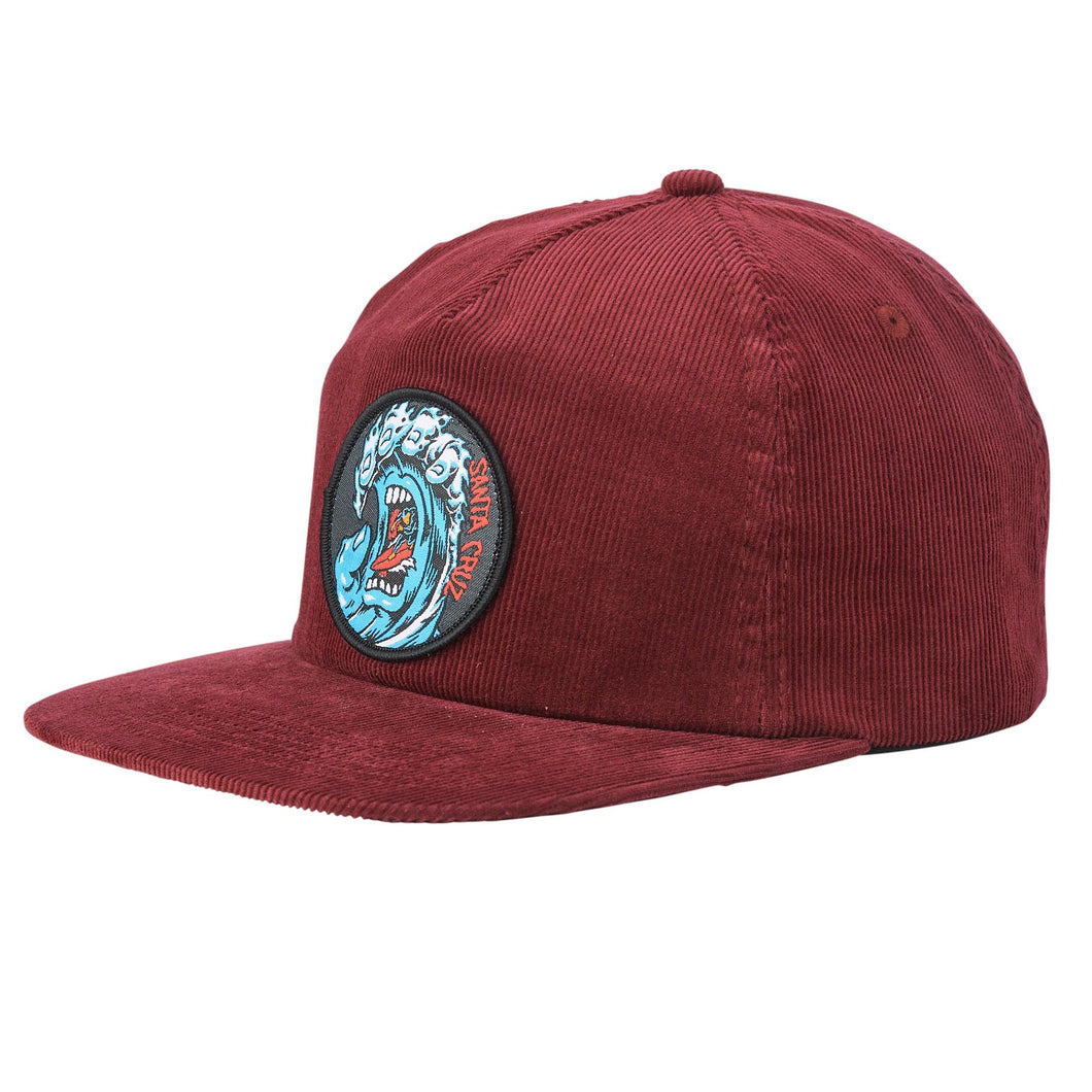 Santa Cruz Screaming Wave Snapback Hat Maroon