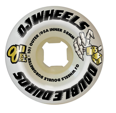OJ Wheels 58mm White Double Duro Mini Combo 101a/95a