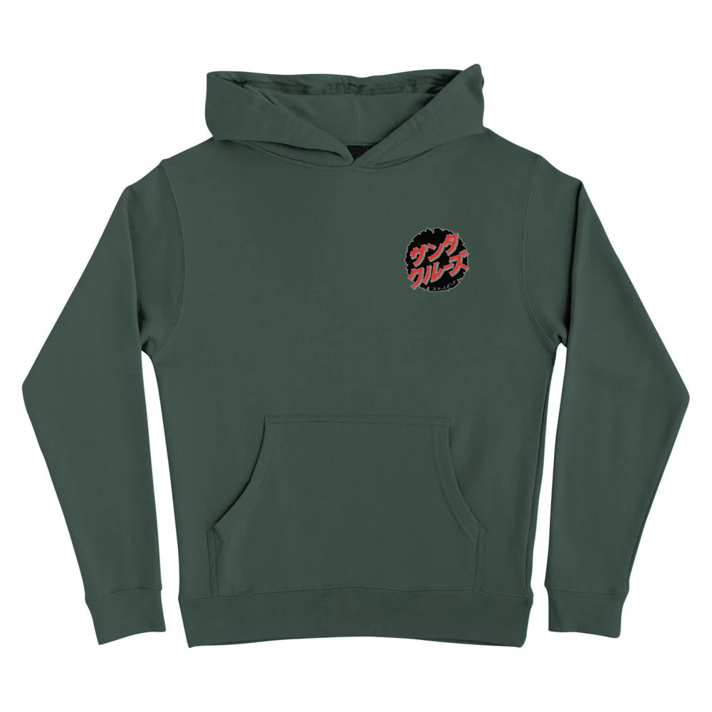 Santa Cruz Youth Hoodie Godzilla Destroyer Alpine Green
