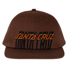 Load image into Gallery viewer, Santa Cruz Hat Stretched Strip Snapback Brown