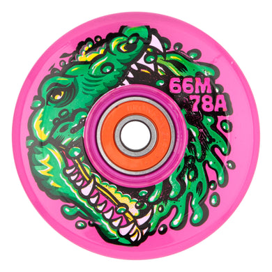 Slime Ball Wheels 66mm Swamp Spew Light Ups OG Slime Pink