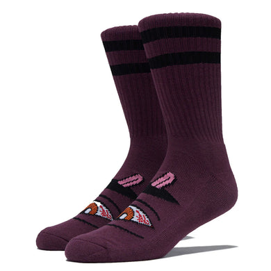 Toy Machine Socks Bloodshot Eye Eggplant