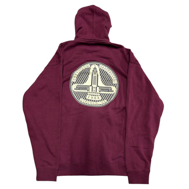 Precision Hoodie Zip Up Classic Sewer Lid Maroon