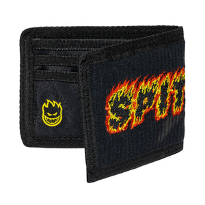 Spitfire Wallet Flames script Cord Black
