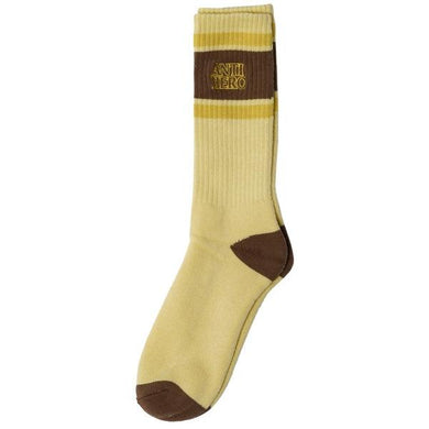 Anti Hero Socks Black Hero Outline Cream Brown