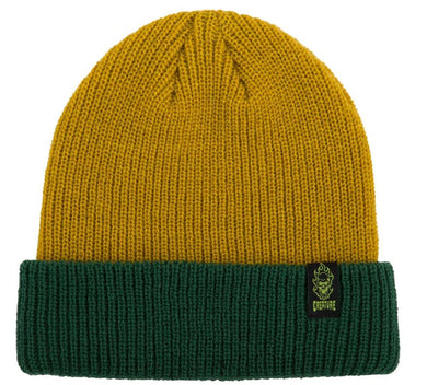 Creature Beanie Bonehead Gold Green Long Shoreman