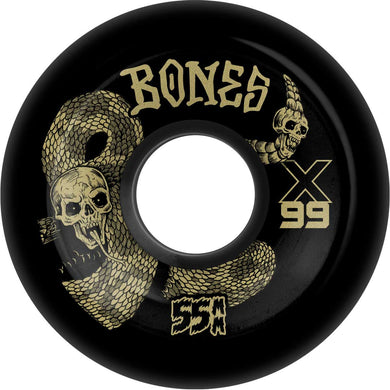 Bones Wheels 55mm V5 Sidecut Death Venom 99a Black X Formula