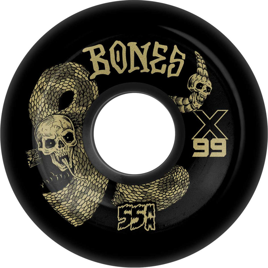 Bones Wheels 55mm V5 Sidecut Death Venom 99a Black X Formula