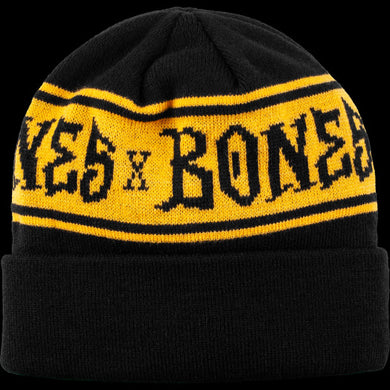 Bones Beanie Stripes Black/Gold