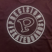 Load image into Gallery viewer, Precision Tee Circle Logo (1984) Oxblood