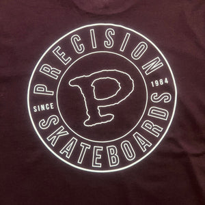 Precision Tee Circle Logo (1984) Oxblood