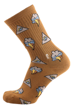 Load image into Gallery viewer, Psockadelic Socks Eye Cloud Brown