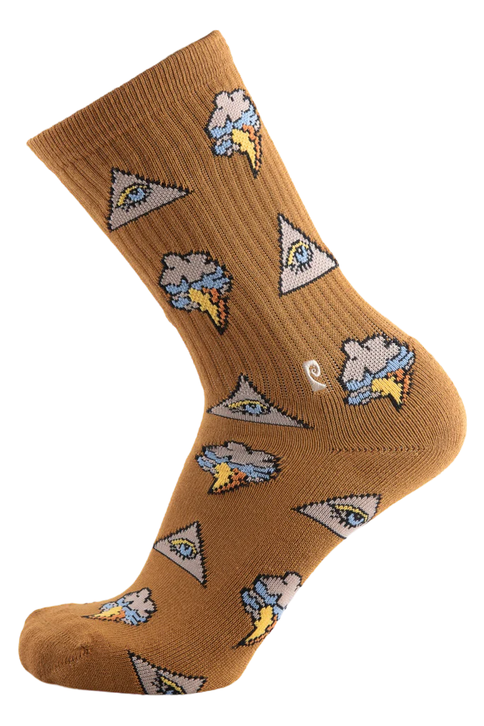 Psockadelic Socks Eye Cloud Brown