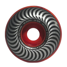 Load image into Gallery viewer, Spitfire Wheels 54mm Classics Silver Red/Orange Swirl 99a