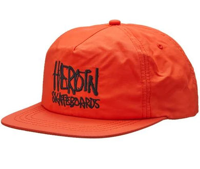 Heroin Hat Script Orange Snapback