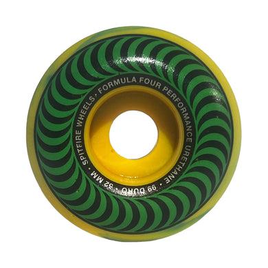 Spitfire Wheels 52mm Formula4 99a Green Yellow/Blue Swirl