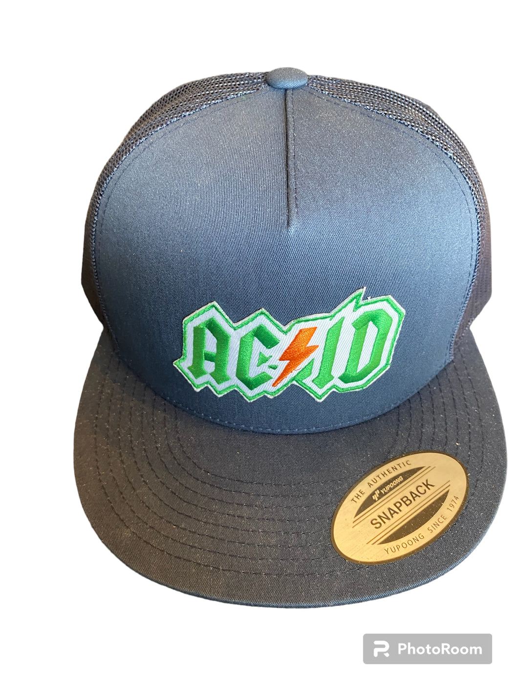 ATM Trucker Hat Acid Skaterade Navy Mesh Snapback