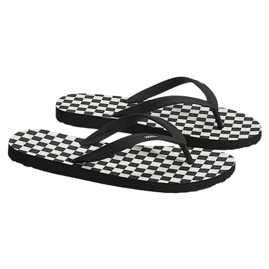 Vans Makena Checkerboard Black Marshmallow UltraCush Flip Flops Mens Size 10 Makena Checkerboard Sandal in Checkerboard Black  main image 2