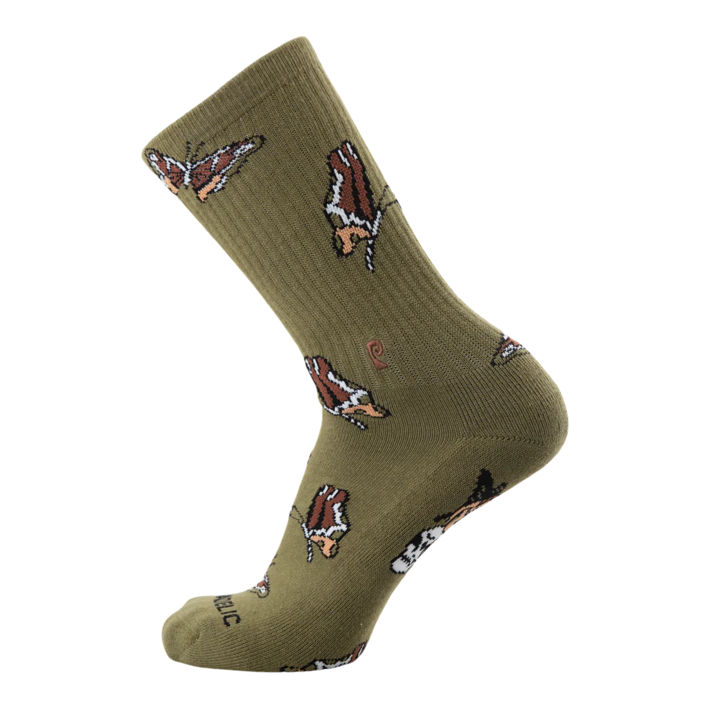 Psockadelic Socks New Day Olive Green