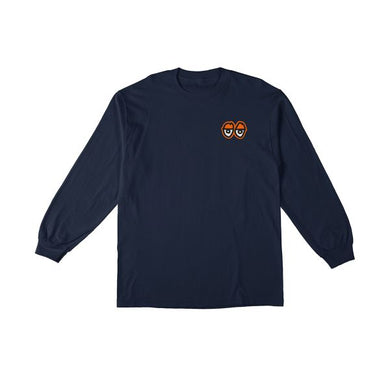 Krooked Long Sleeve Strait Eyes Navy Orange